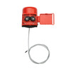 Système de condamnation de vanne sans poignée avec câble, Rouge, noir, 7.11 mm